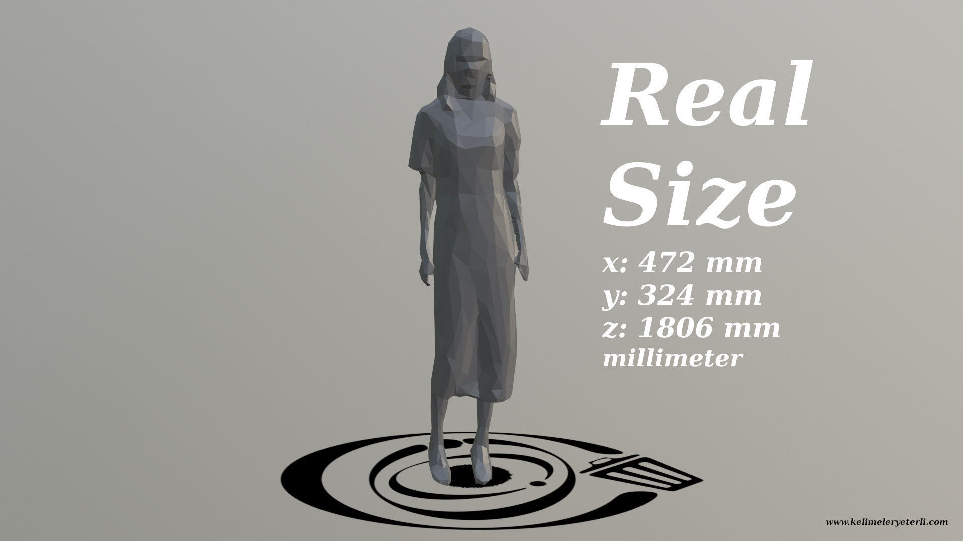 Human 048 LP R Low-poly 3D model_3
