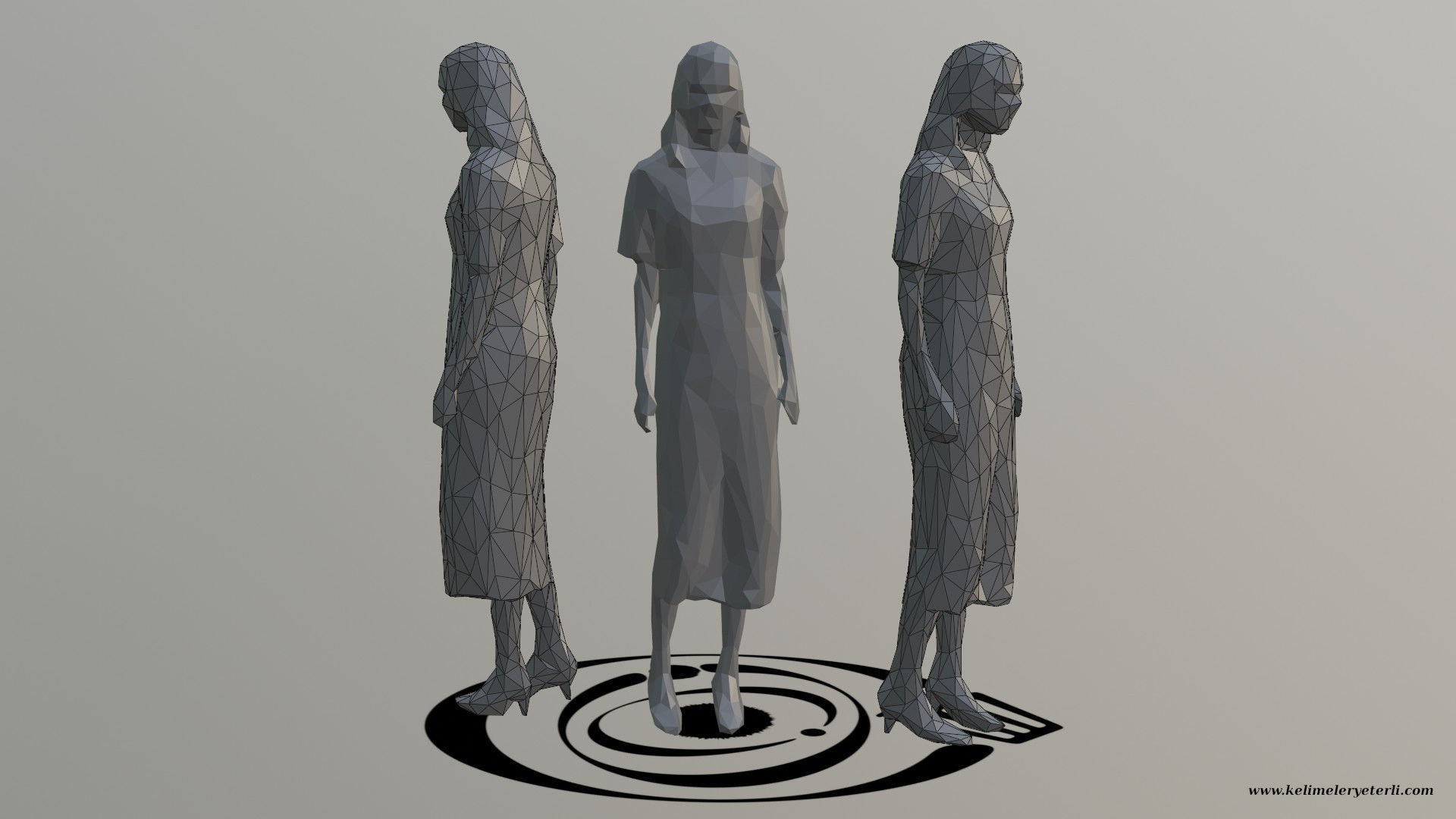 Human 048 LP R Low-poly 3D model_1