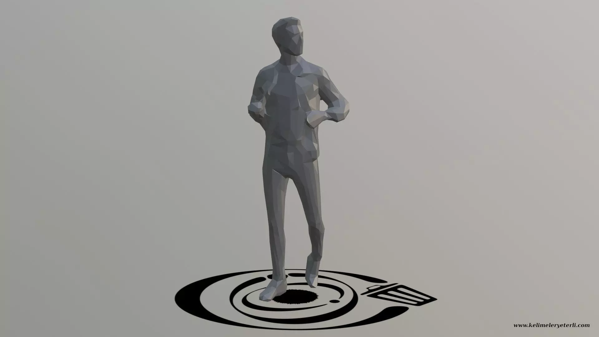 Human 049 LP R Low-poly 3D model_0