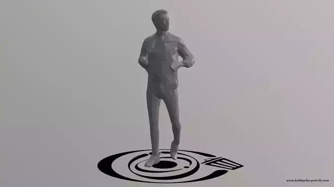 Human 049 LP R Low-poly 3D model