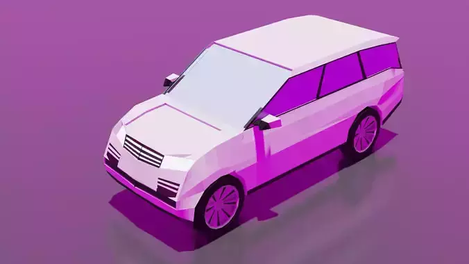 Low Poly SUV car Free 3D model