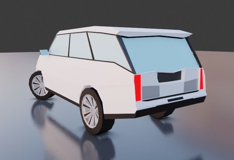 Low Poly SUV car Free 3D model_1