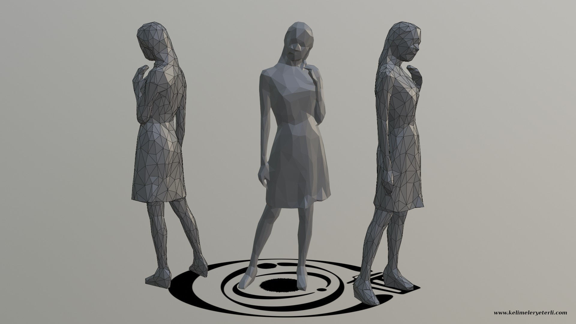 Human 050 LP R Low-poly 3D model_1