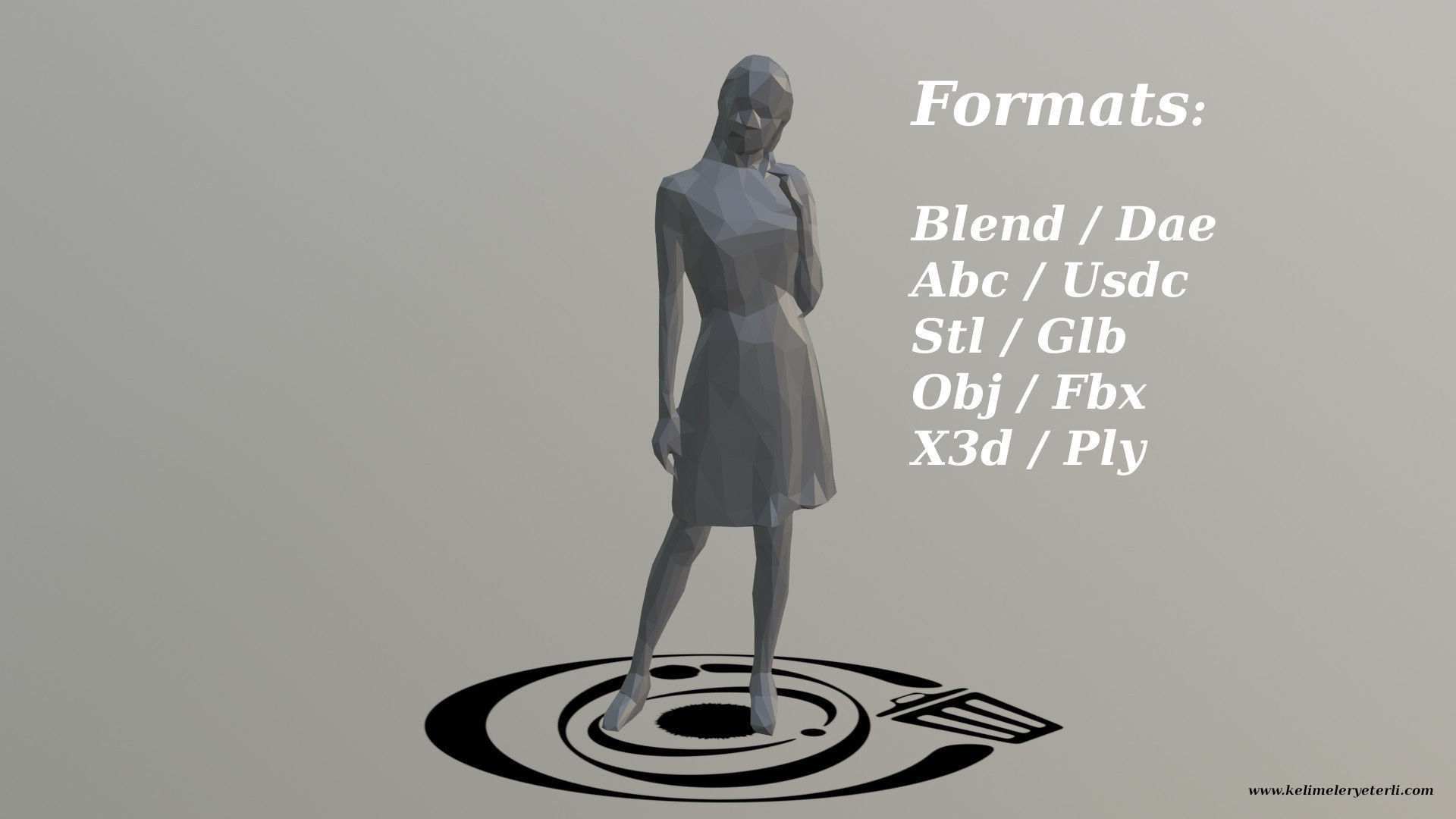 Human 050 LP R Low-poly 3D model_2