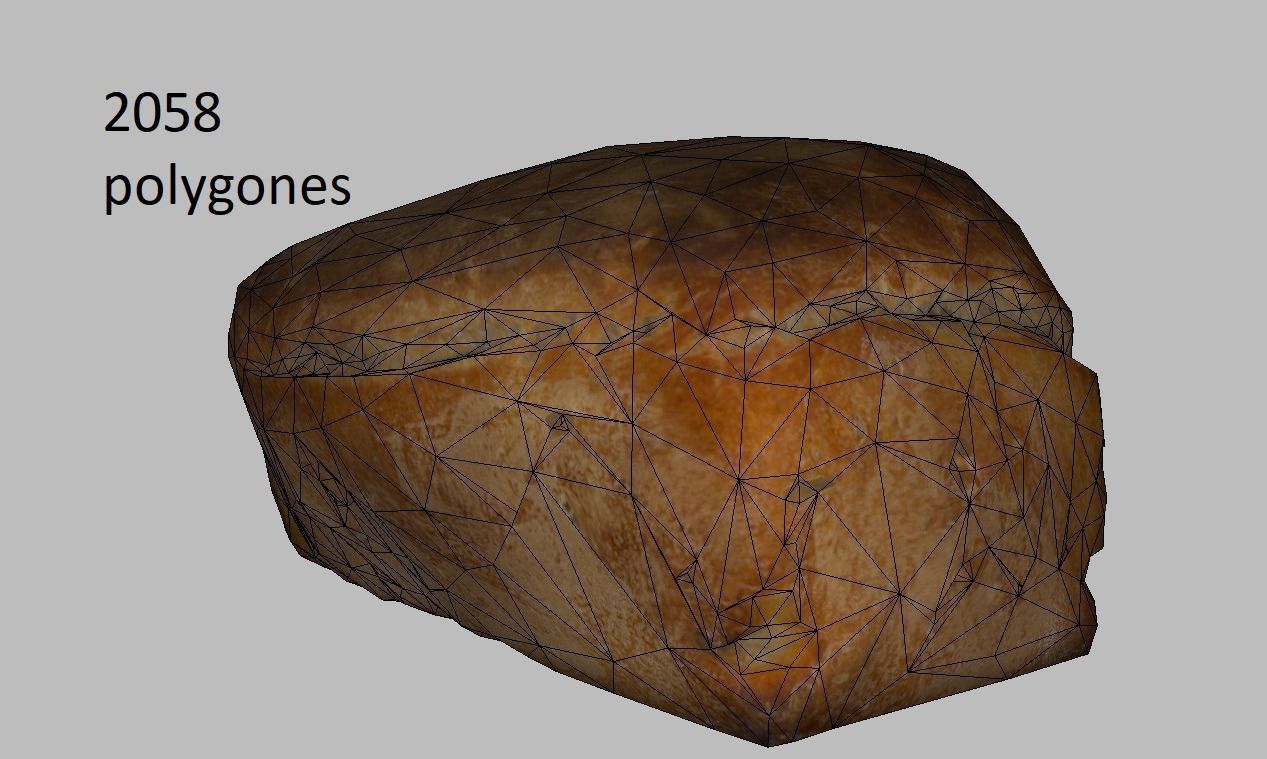 Bread homemade  Low-poly 3D model_9