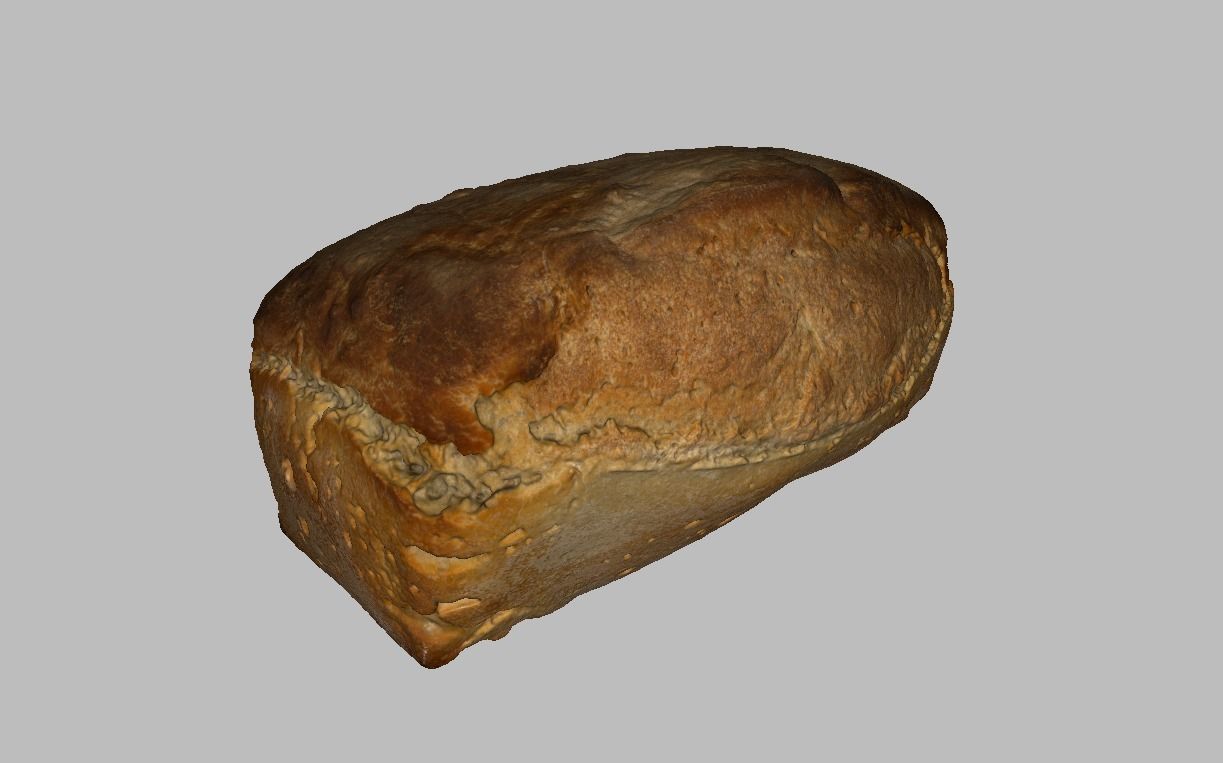 Bread homemade  Low-poly 3D model_2