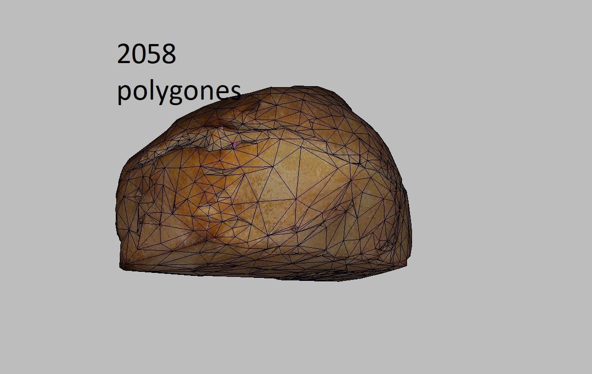 Bread homemade  Low-poly 3D model_10