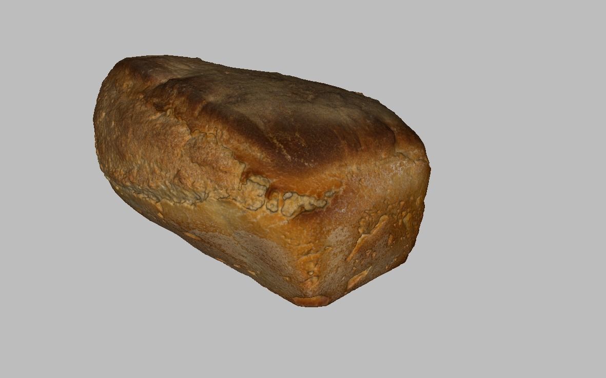 Bread homemade  Low-poly 3D model_3