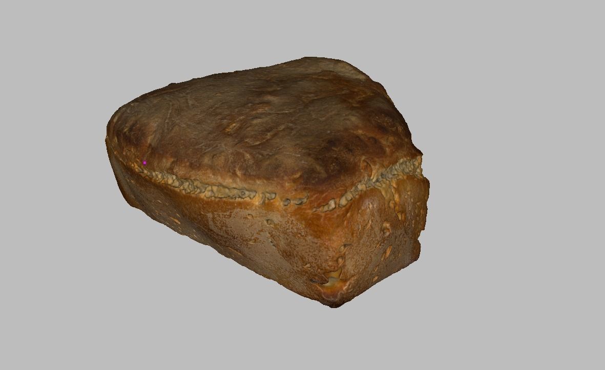 Bread homemade  Low-poly 3D model_1