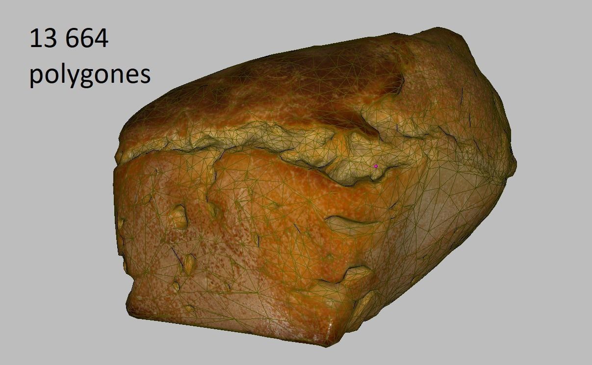 Bread homemade  Low-poly 3D model_12