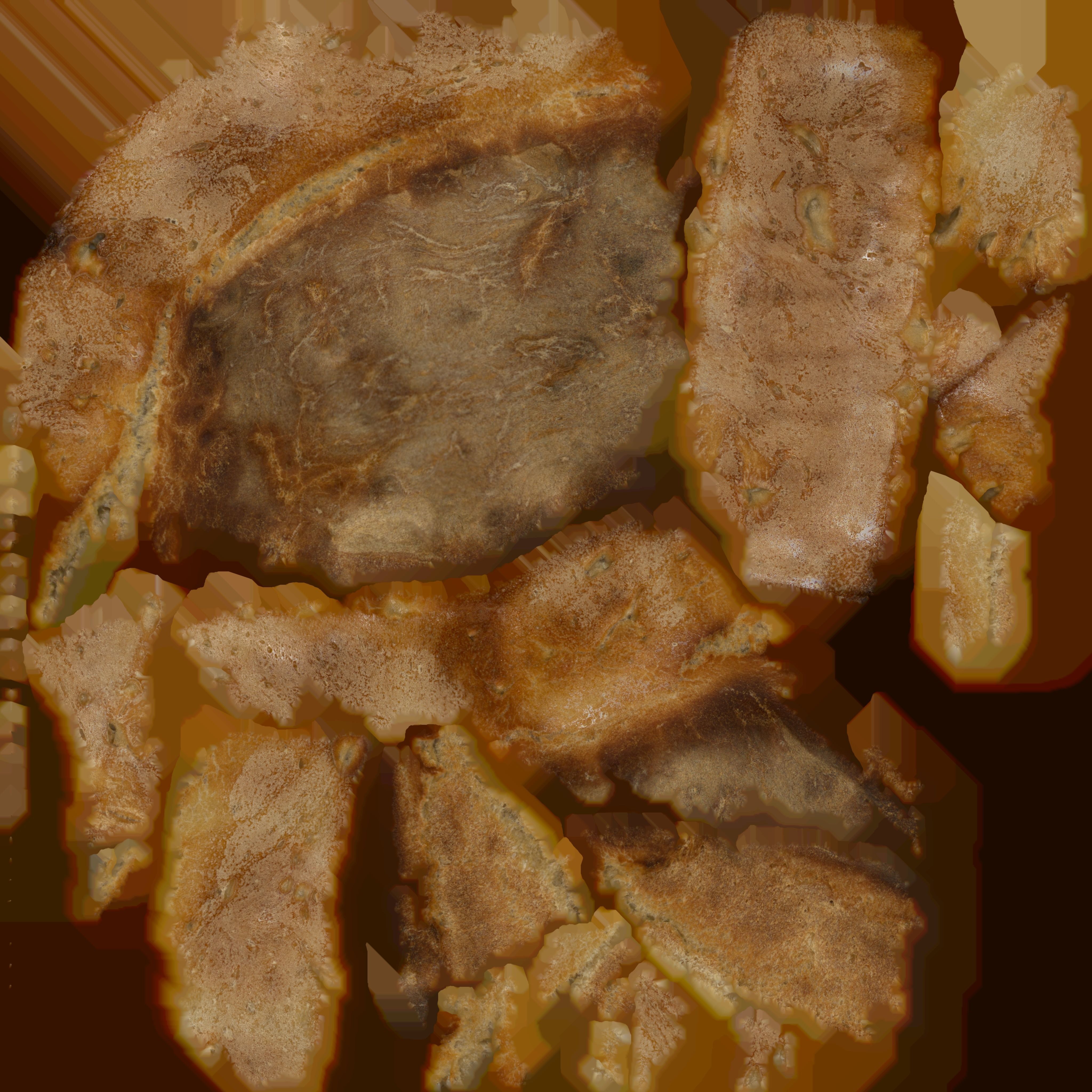 Bread homemade  Low-poly 3D model_14