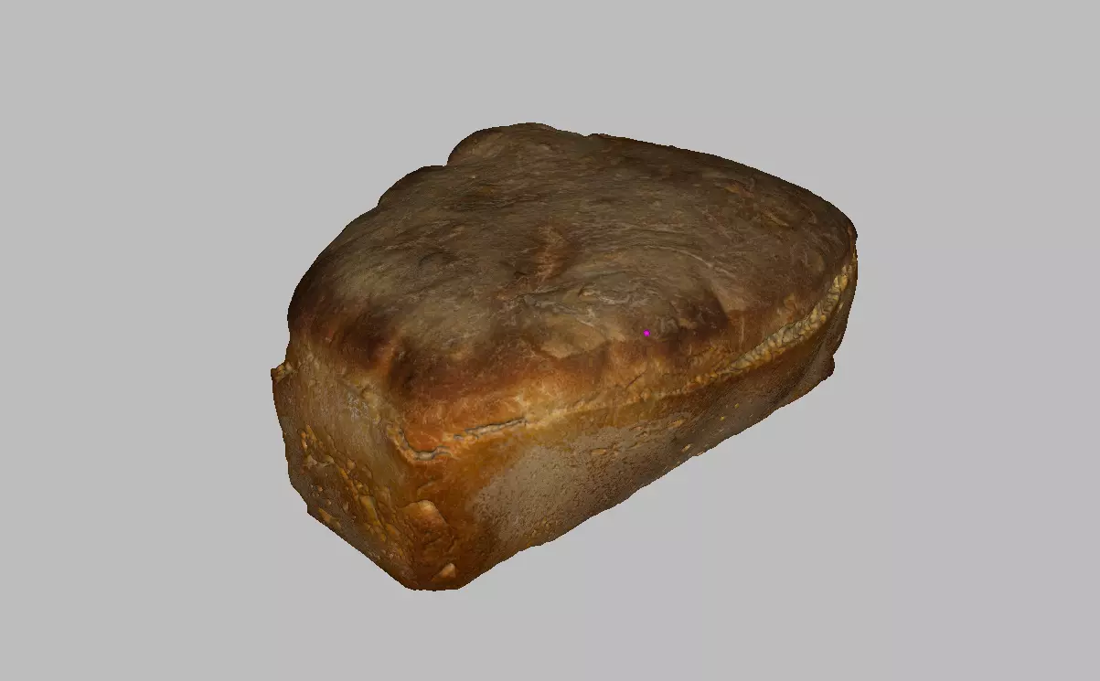 Bread homemade  Low-poly 3D model_0