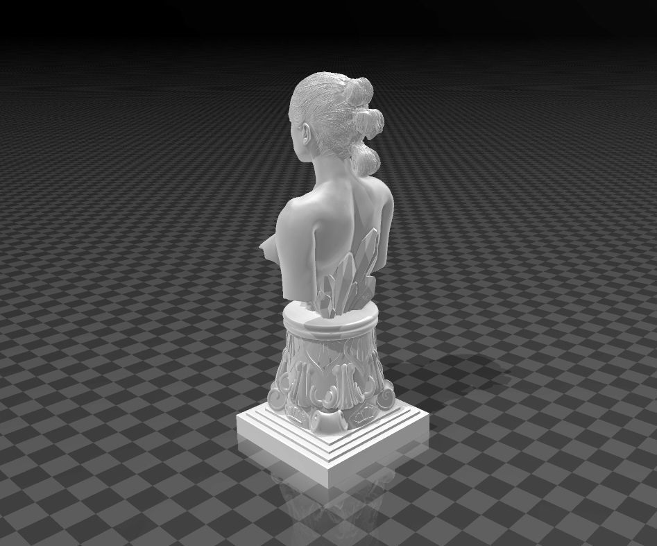 Rey Skywalker Bust 3D print model_1