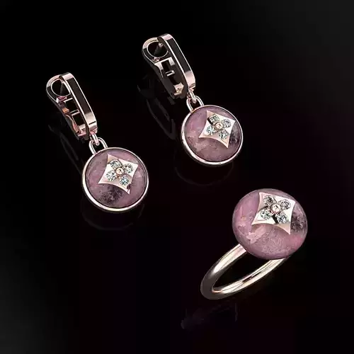 Louis Vuitton Ring and Earrings 