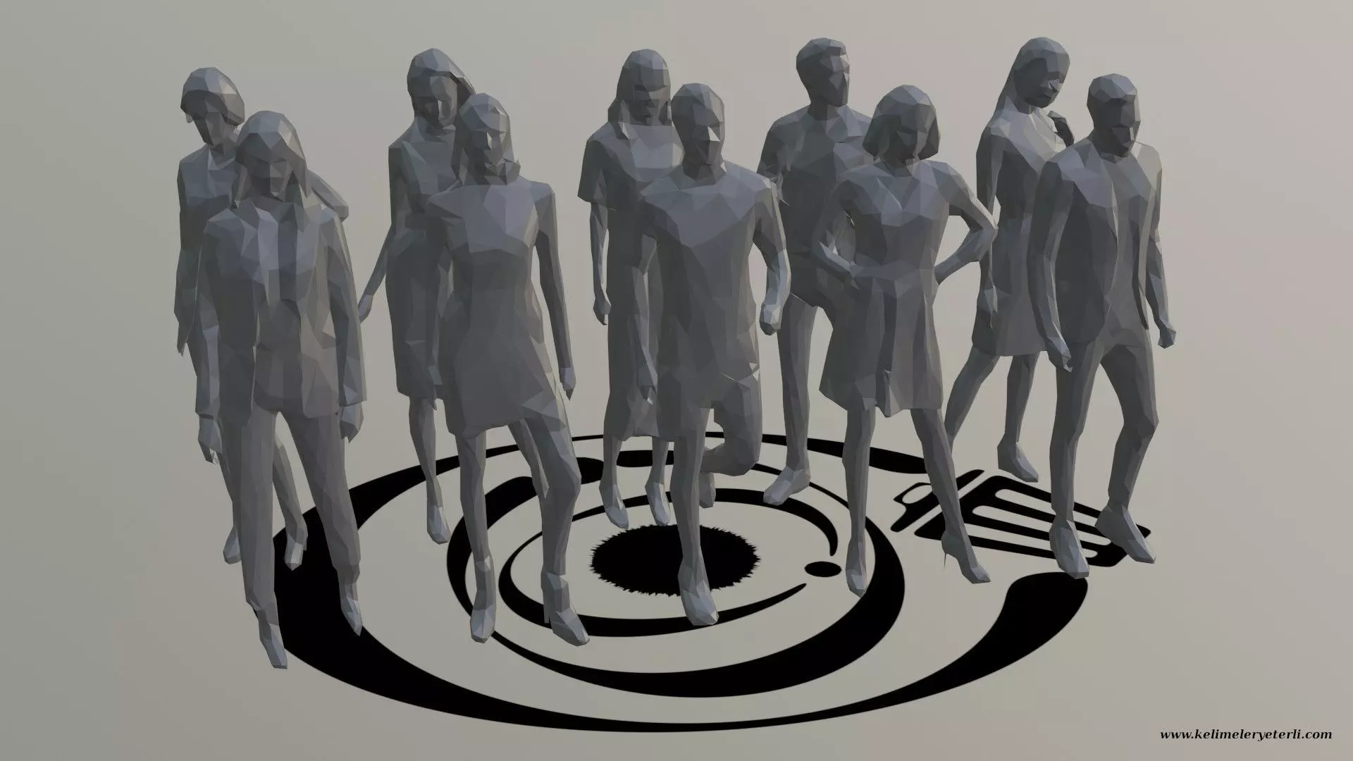 Low Poly People Pack 005 - 10 Pieces R 3D Model Collection_0