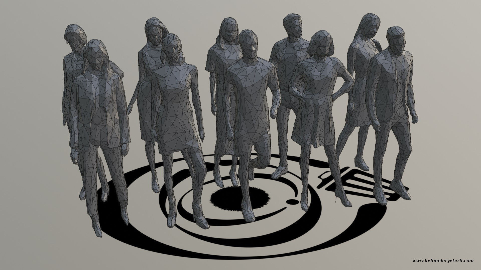 Low Poly People Pack 005 - 10 Pieces R 3D Model Collection_2