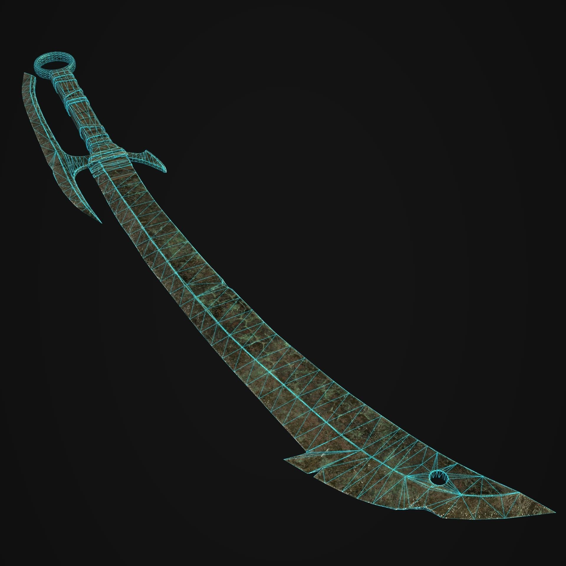 Orc Sword Low-poly 3D model_12