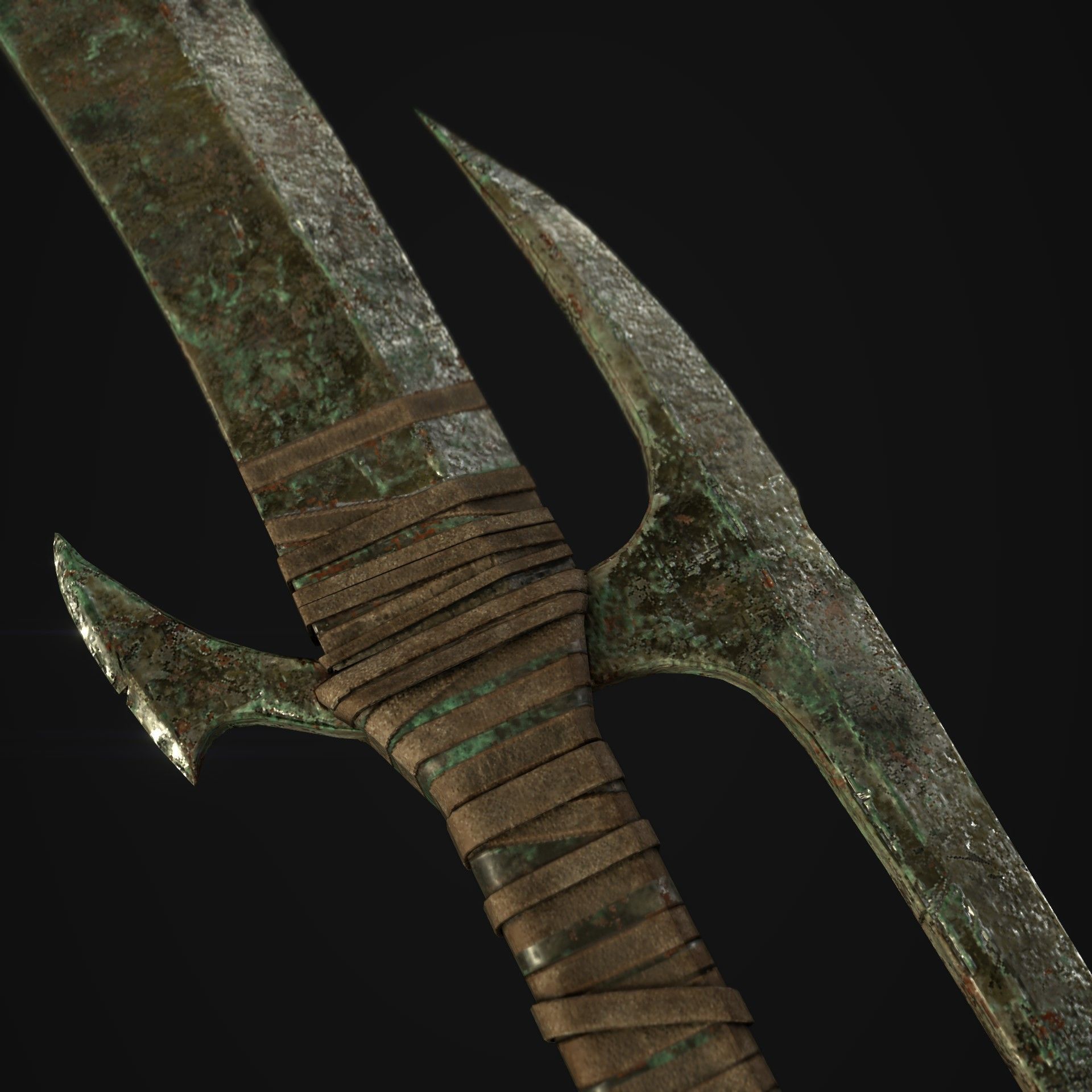 Orc Sword Low-poly 3D model_9
