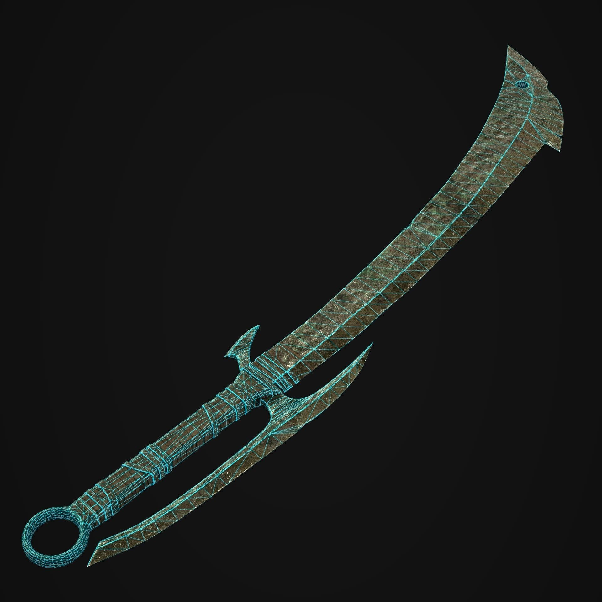 Orc Sword Low-poly 3D model_11