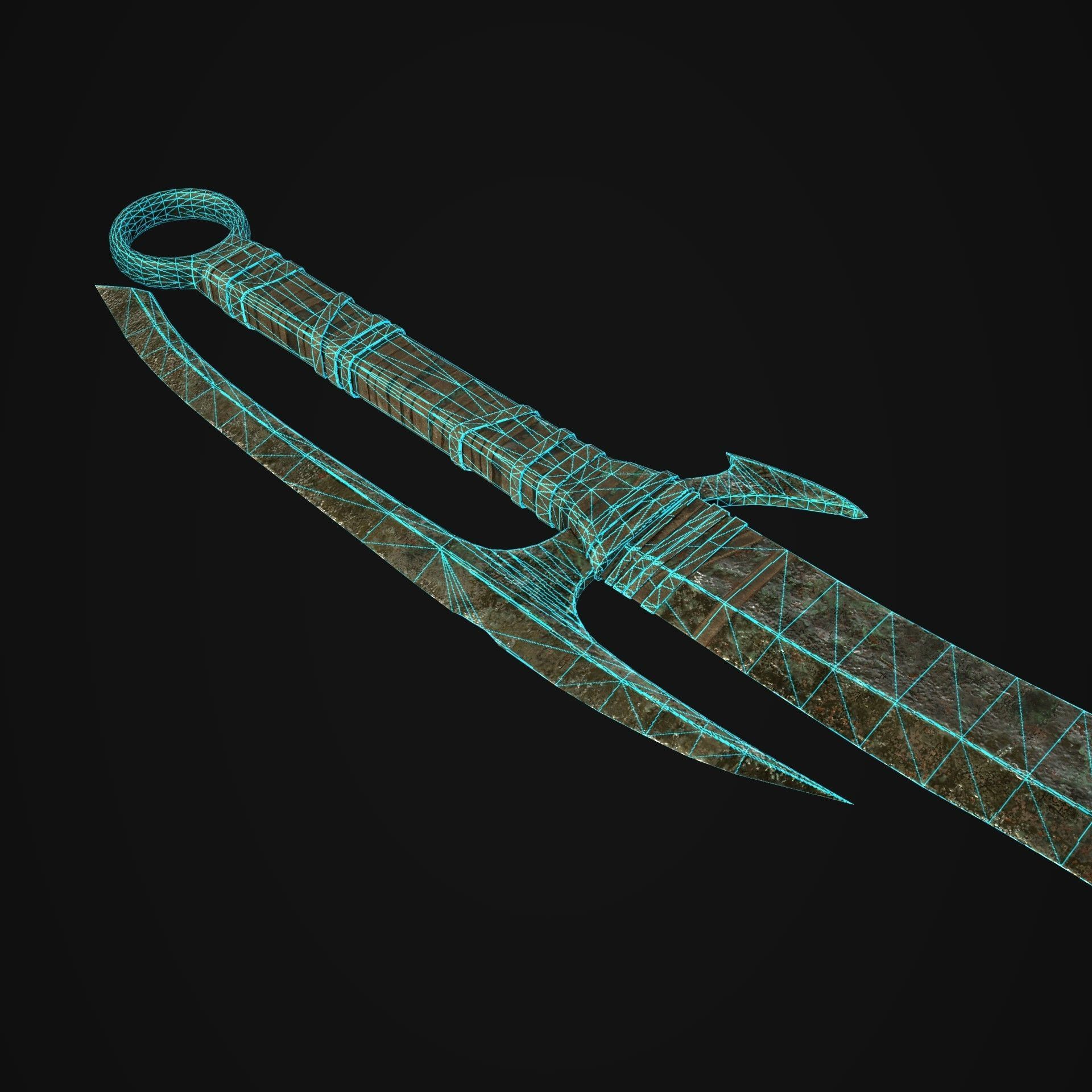 Orc Sword Low-poly 3D model_16