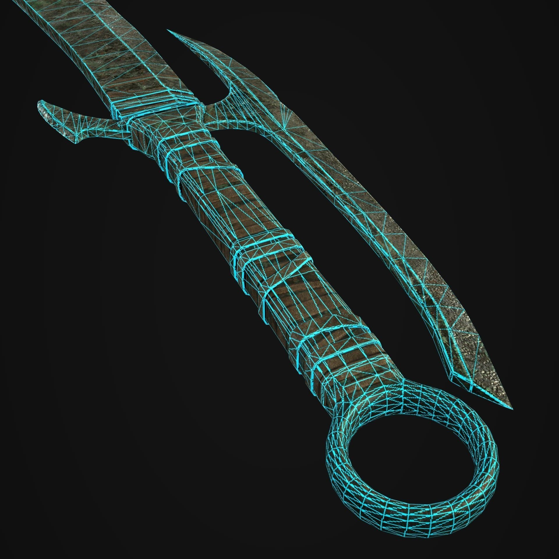 Orc Sword Low-poly 3D model_17