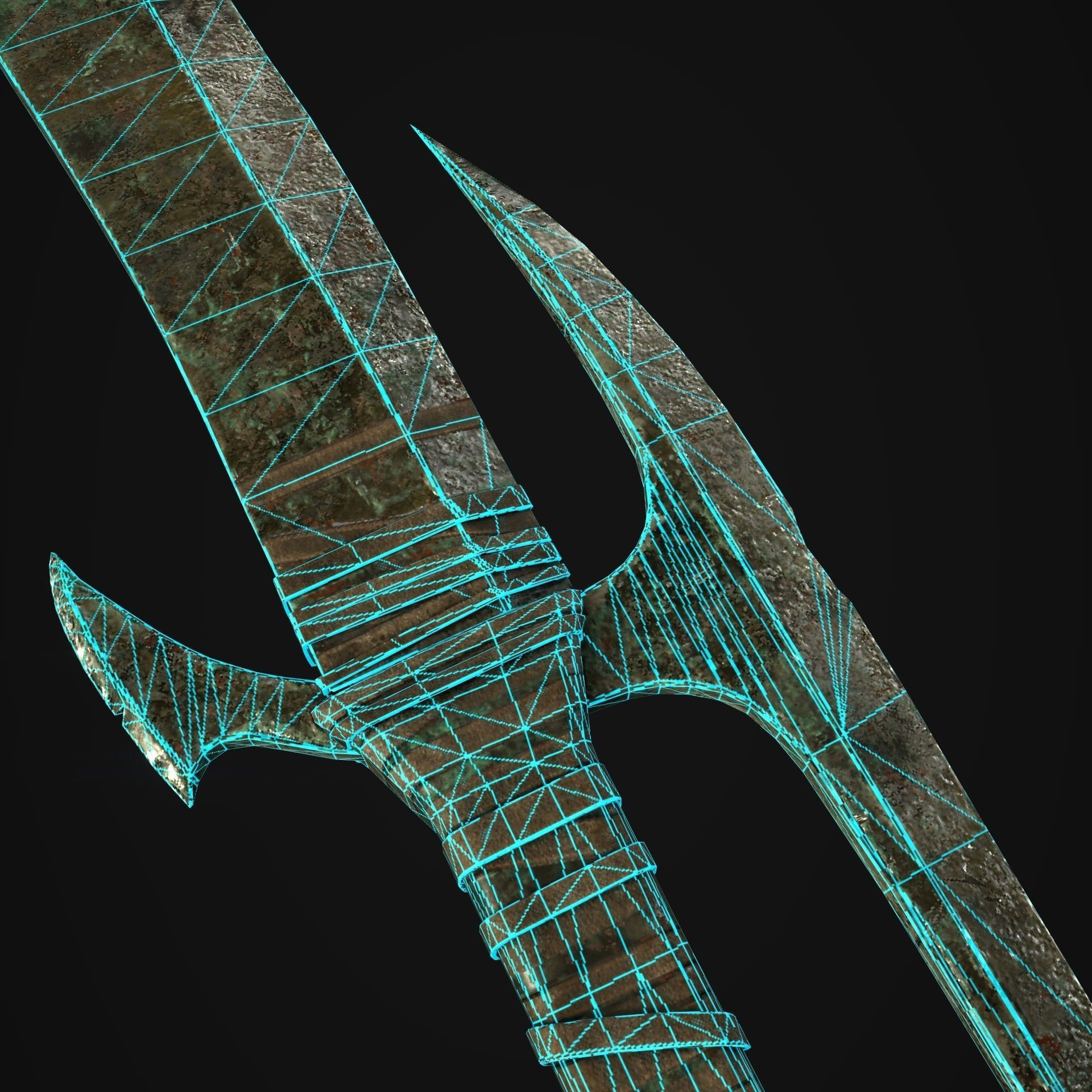 Orc Sword Low-poly 3D model_10