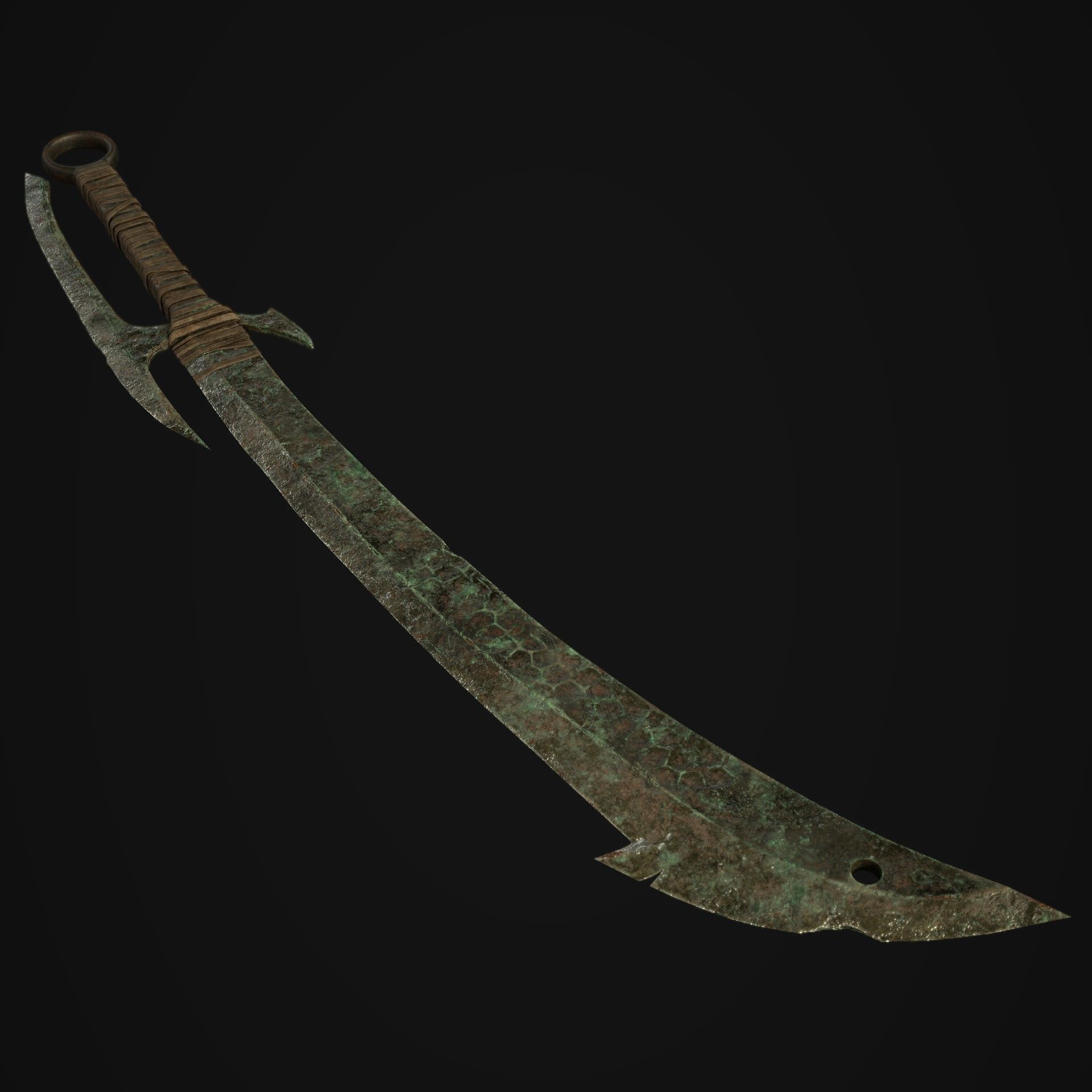 Orc Sword Low-poly 3D model_1
