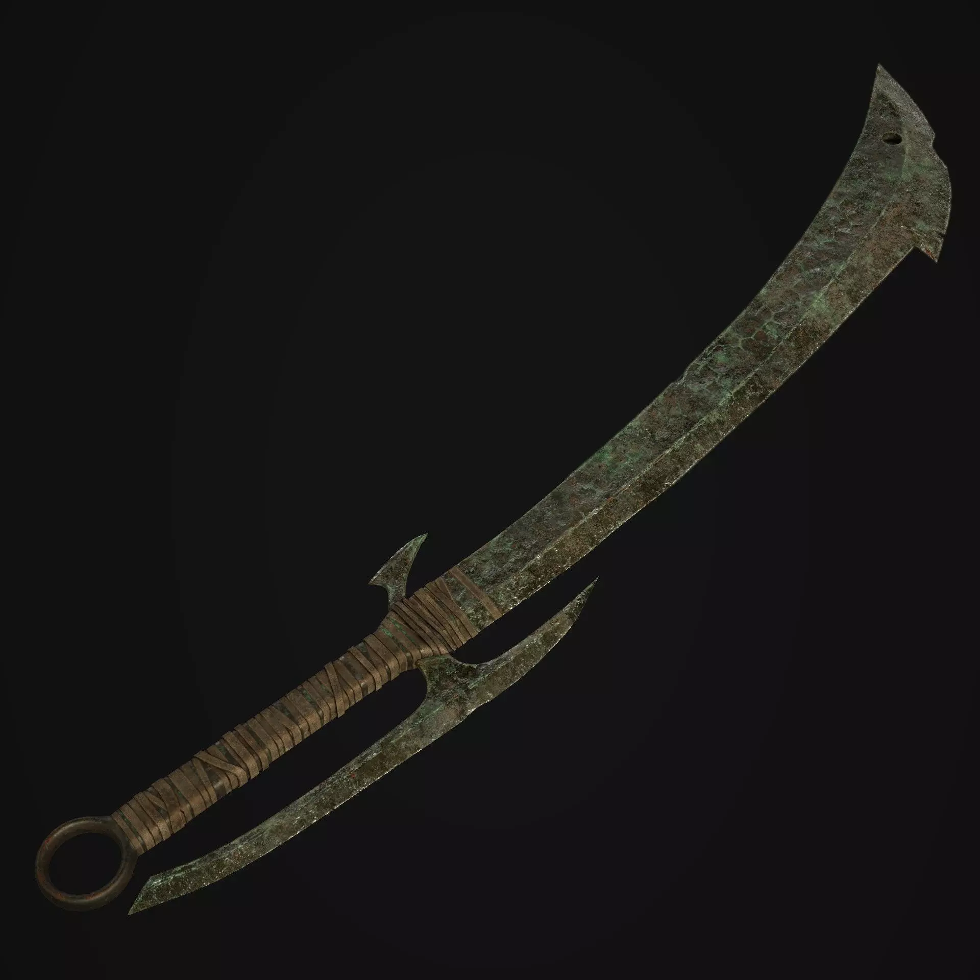 Orc Sword Low-poly 3D model_0