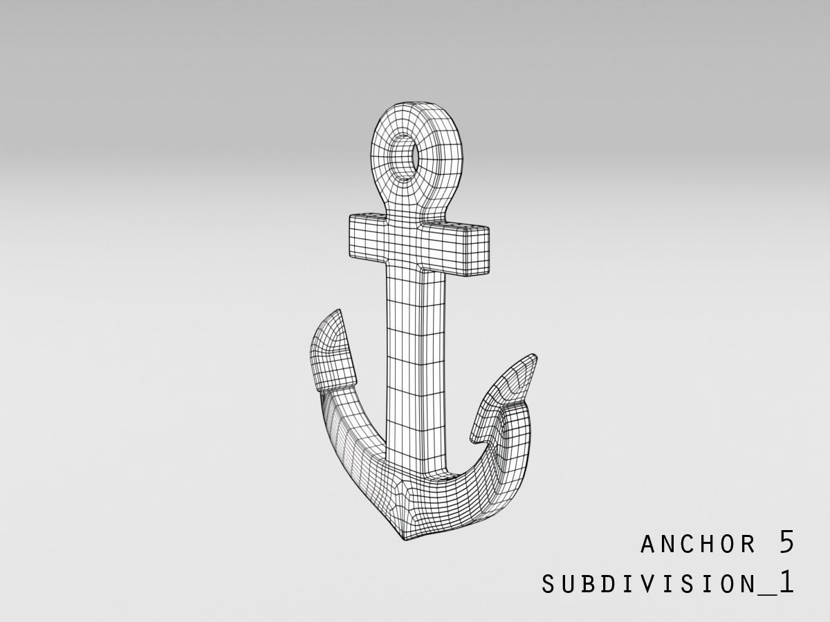 Anchor pendant 3D print model_10
