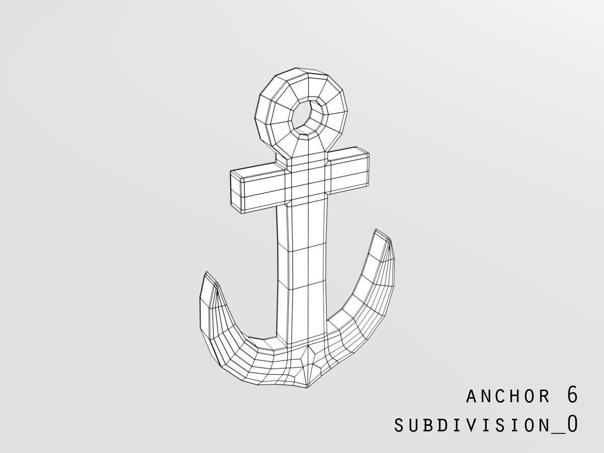 Anchor pendant 3D print model_14