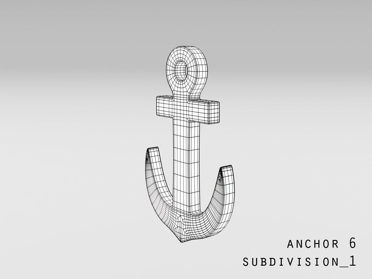 Anchor pendant 3D print model_15