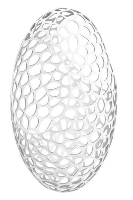 Bird Feeder - Mobius Egg Voronoi 3D print model_1