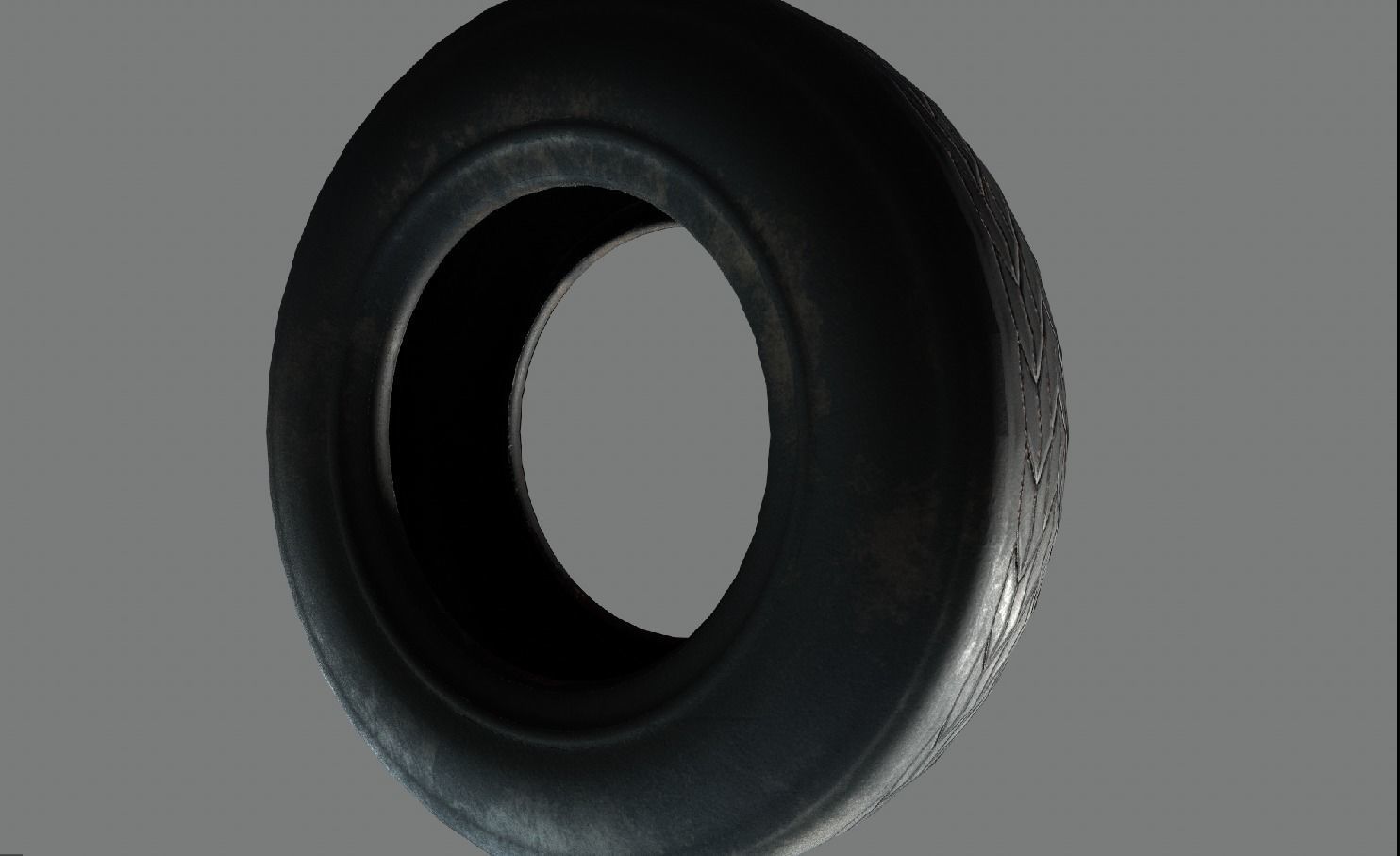 PBR Textured Low Poly Dirty Tire Game Ready Asset 3D Model Low-poly 3D model_9