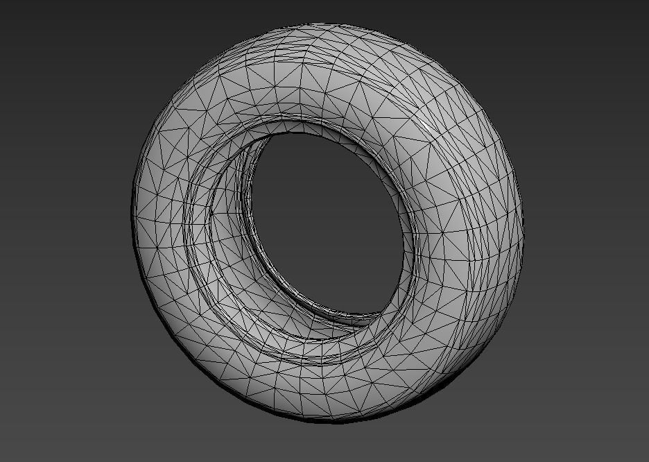 PBR Textured Low Poly Dirty Tire Game Ready Asset 3D Model Low-poly 3D model_10