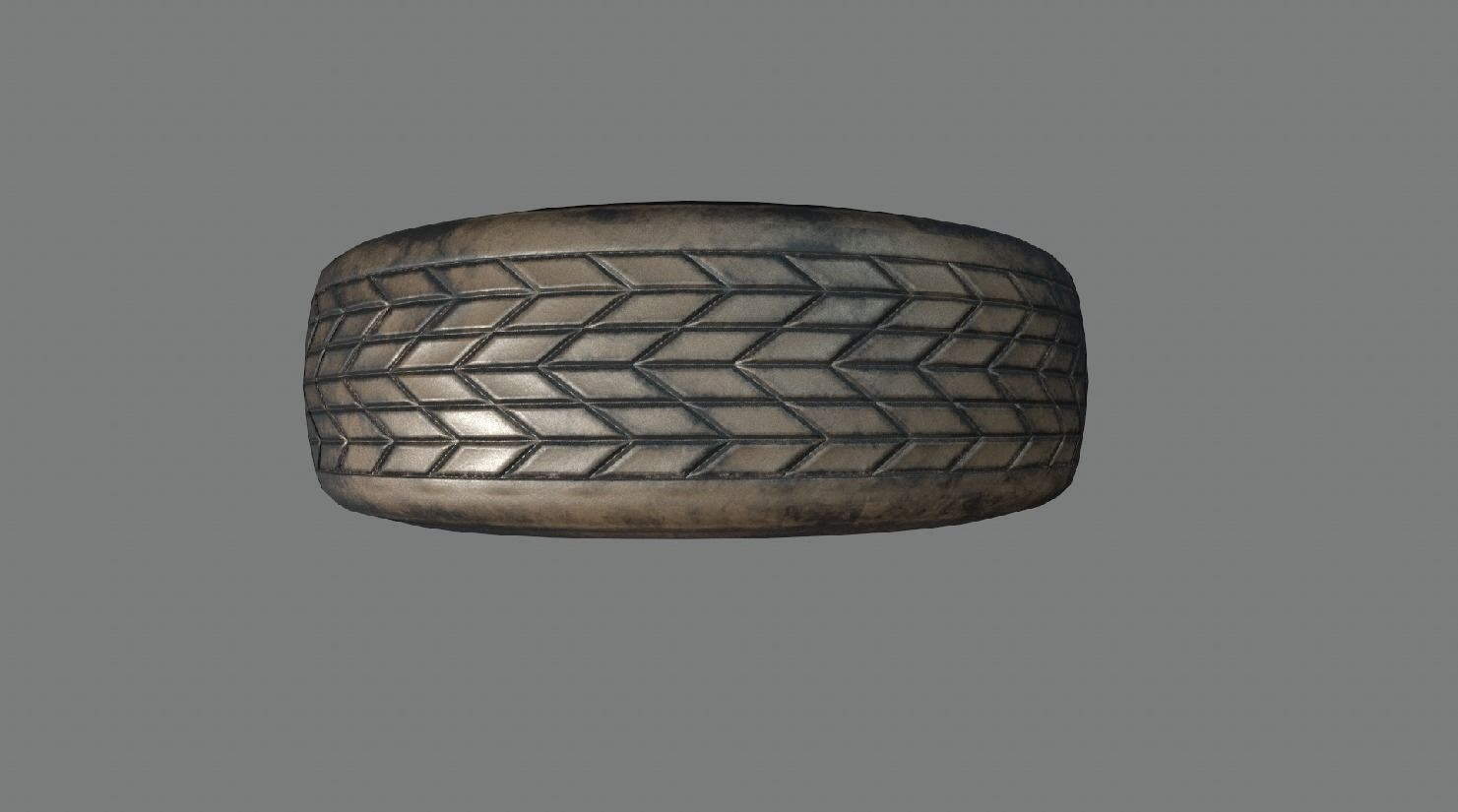 PBR Textured Low Poly Dirty Tire Game Ready Asset 3D Model Low-poly 3D model_7