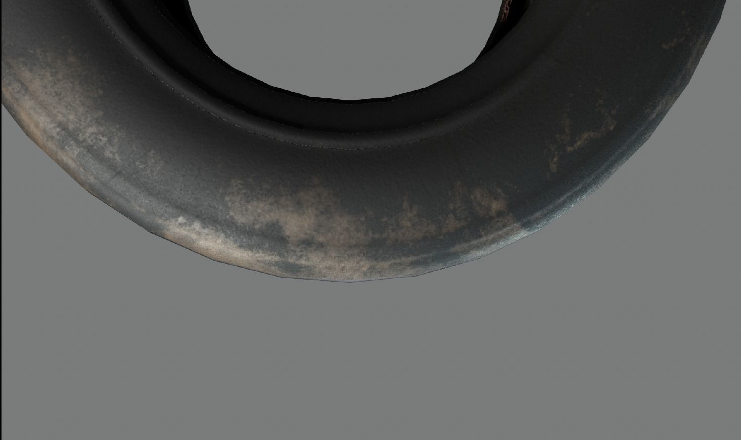 PBR Textured Low Poly Dirty Tire Game Ready Asset 3D Model Low-poly 3D model_8
