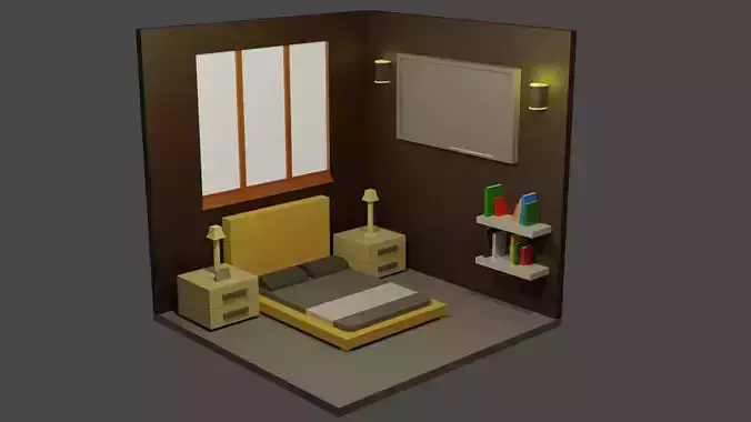 Bedroom Made by Blender