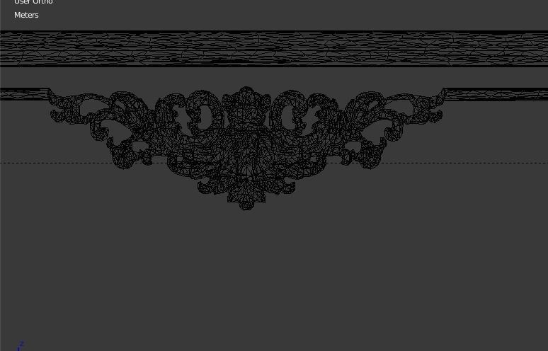 Plaster decorative frame 3D model 03 3D model_4