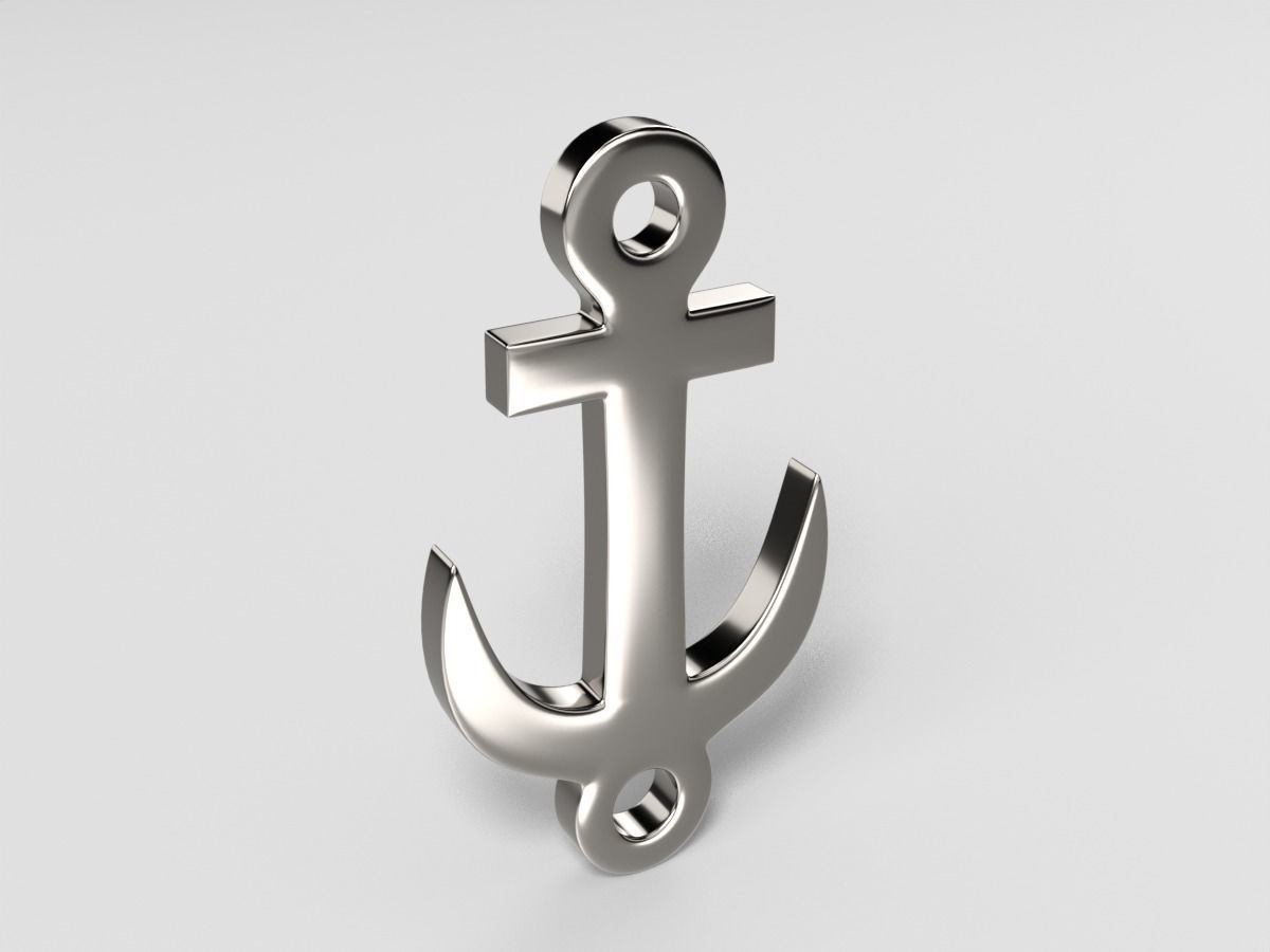Anchors pendant and bracelet 3D Model Collection_6
