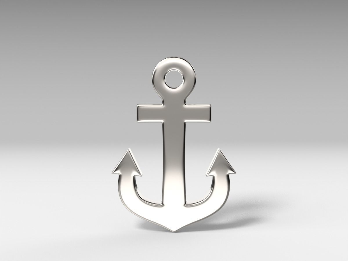 Anchors pendant and bracelet 3D Model Collection_7