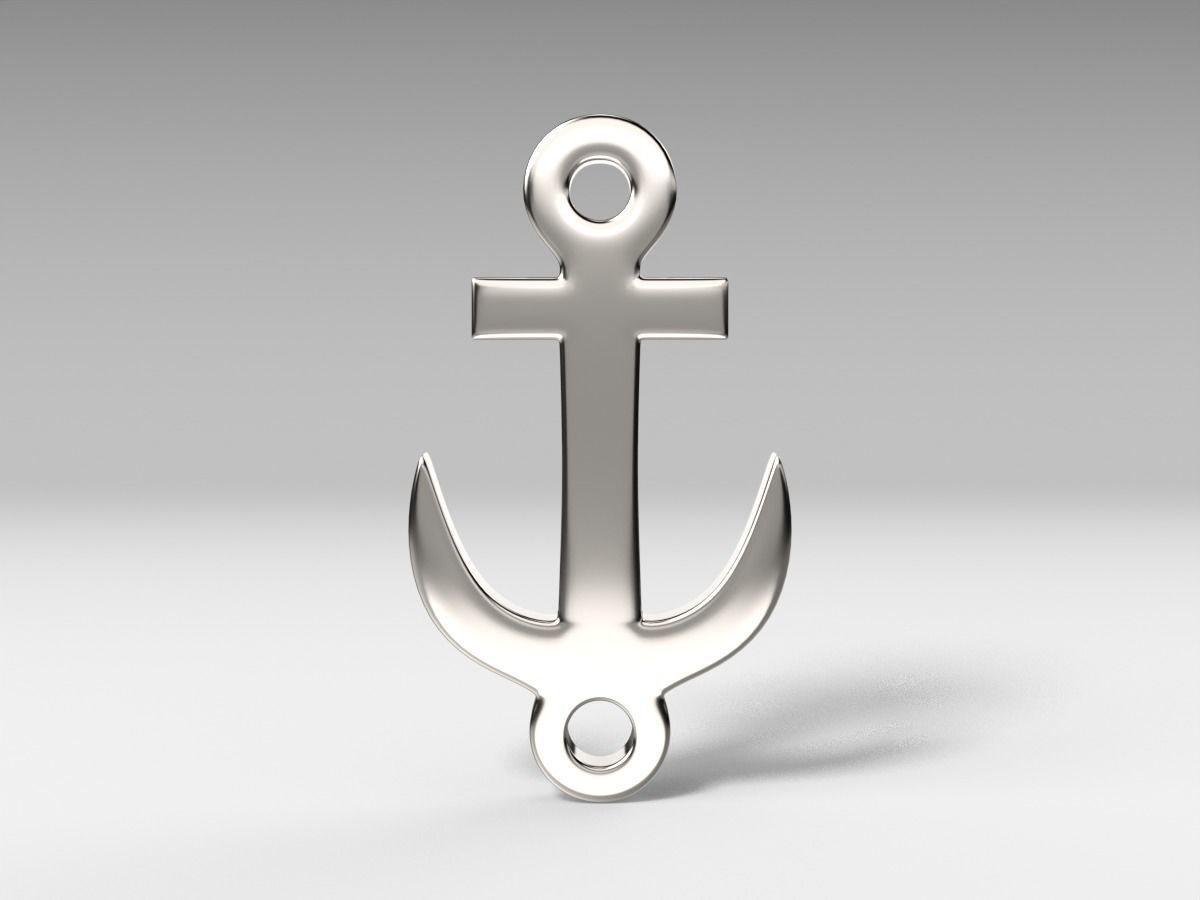 Anchors pendant and bracelet 3D Model Collection_5