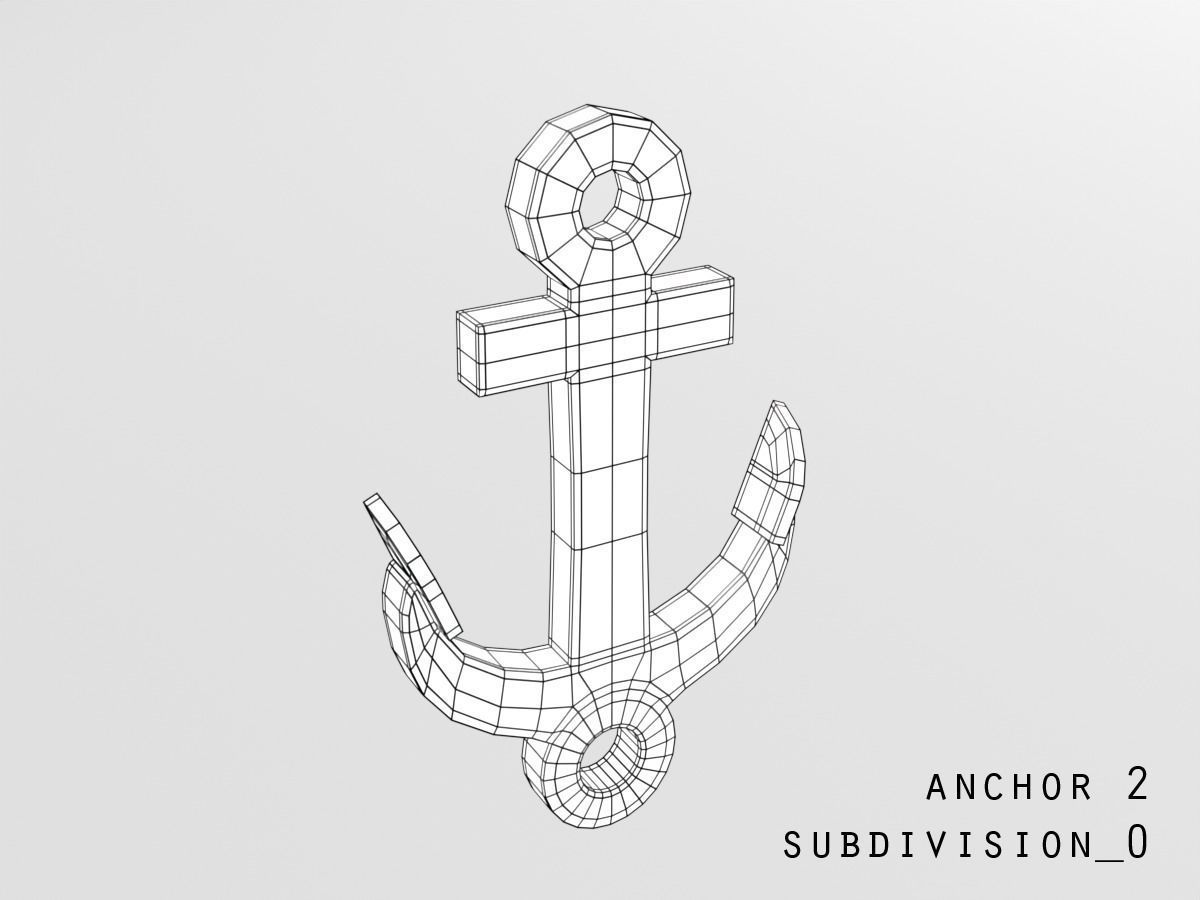 Anchors pendant and bracelet 3D Model Collection_14