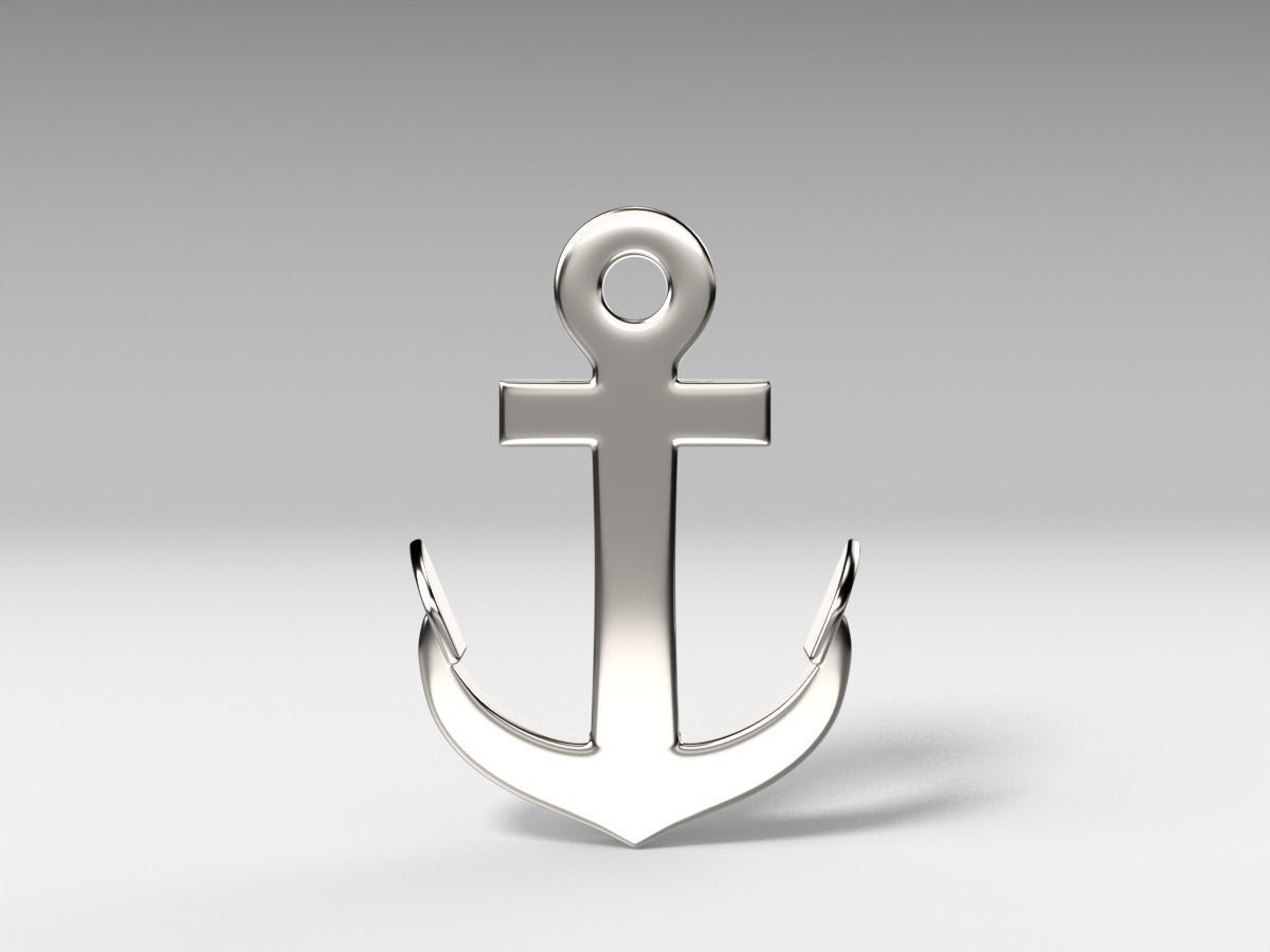 Anchors pendant and bracelet 3D Model Collection_9