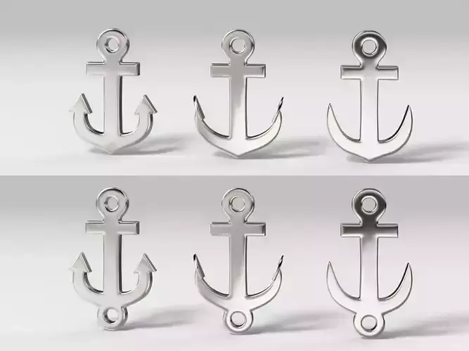 Anchors pendant and bracelet 3D Model Collection Anchors pendant and bracelet 3D Model Collection