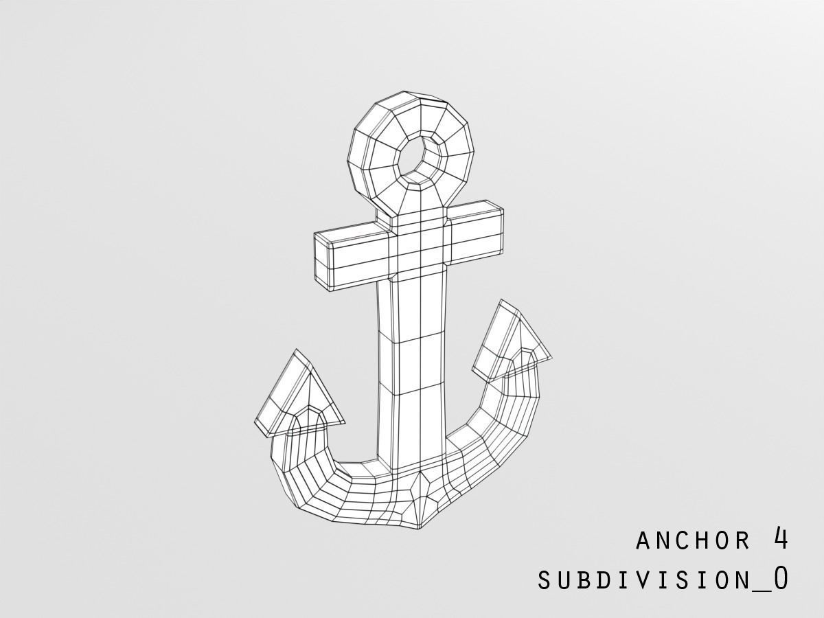 Anchors pendant and bracelet 3D Model Collection_16