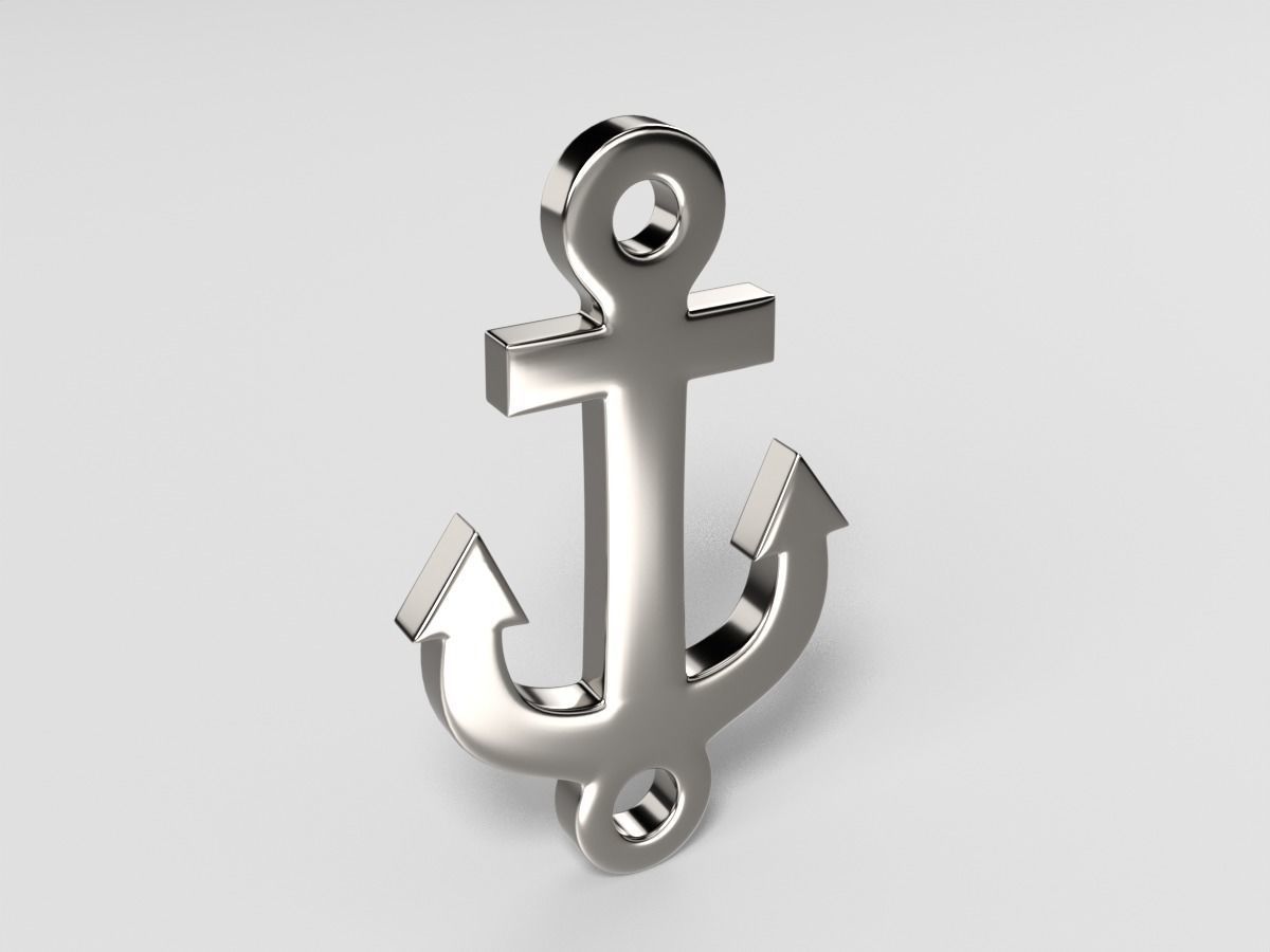 Anchors pendant and bracelet 3D Model Collection_2