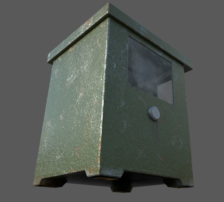 Military pack for checkpoints Low-poly 3D model_12