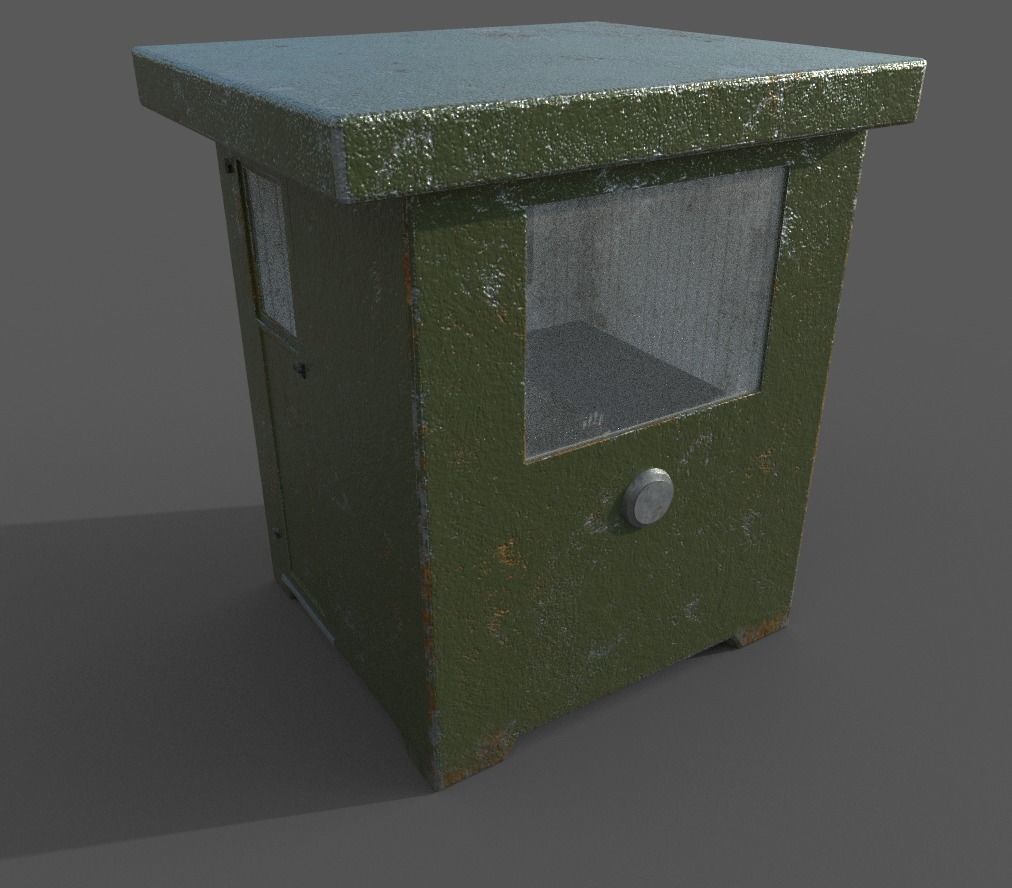 Military pack for checkpoints Low-poly 3D model_11