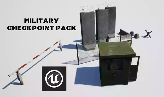 Military pack for checkpoints Low-poly 3D model Military pack for checkpoints Low-poly 3D model