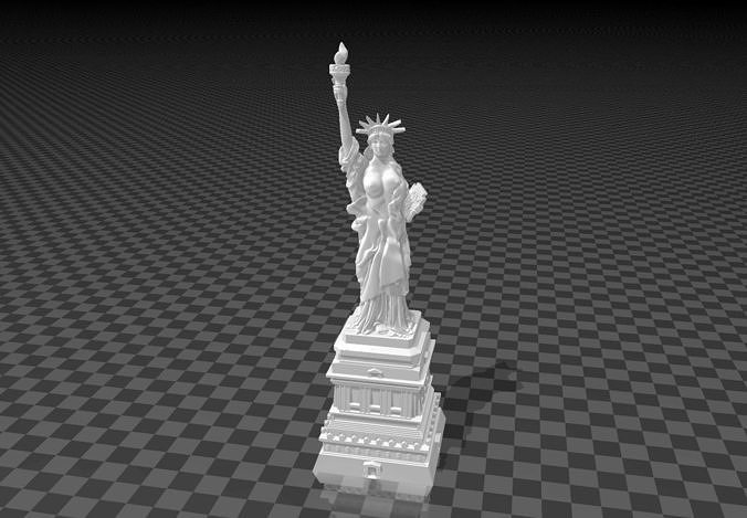 Topless Statue Of Liberty 3D print model